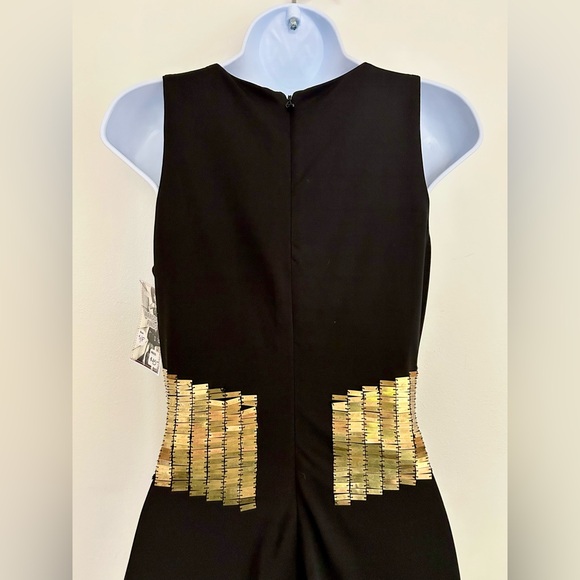 BEBE Black W/ Gold Metal Embellished
Cocktail Dress / SIZE S - Picture 6 of 7